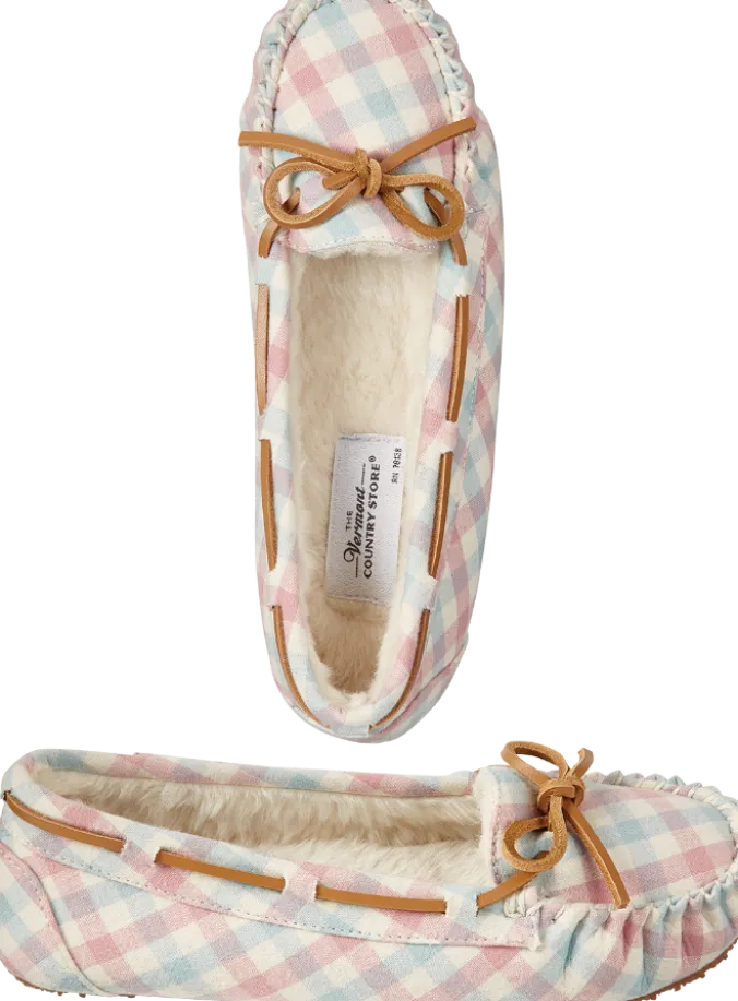 Women's Plaid Cabin Moccasins