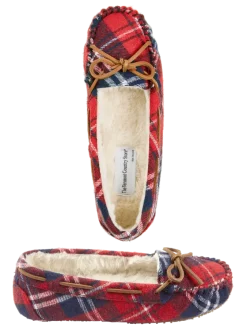 Women's Plaid Cabin Moccasins
