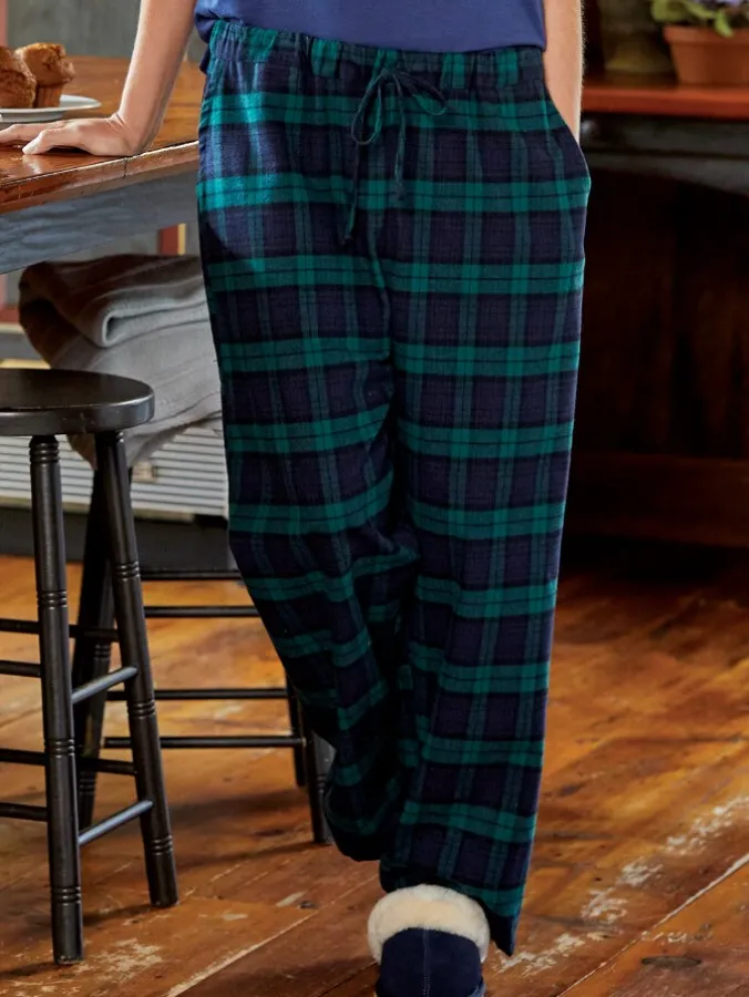 Women's Plaid Cotton Flannel Pajama Pants