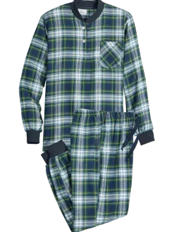 Women's Plaid Cotton Flannel Ski Pajama Set