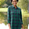 Women's Plaid Flannel Boyfriend Shirt