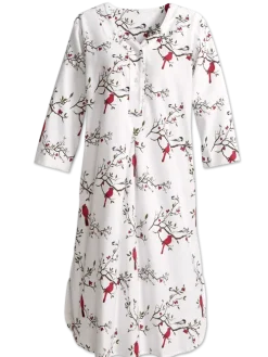 Women's Printed Portuguese Cotton Flannel Nightshirt