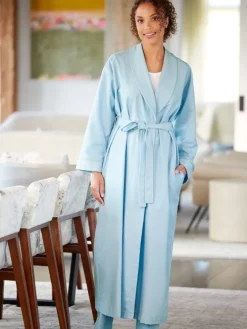 Women's Printed Portuguese Cotton Flannel Wrap Robe