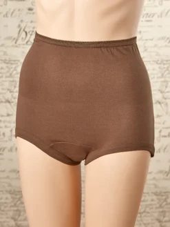 Women's Regular Torso Cotton Briefs With Cotton Leg Bands, 3 Pairs