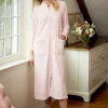 Women's Sculpted Rose Zip-Front Fleece Robe