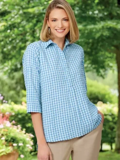 Women's Seersucker Popover Tunic