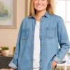 Women's Soft Wash Cotton Denim Shirt