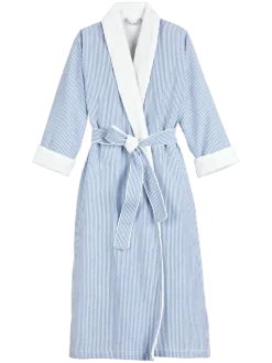 Women's Spa Plush Fleece-Lined Seersucker Robe