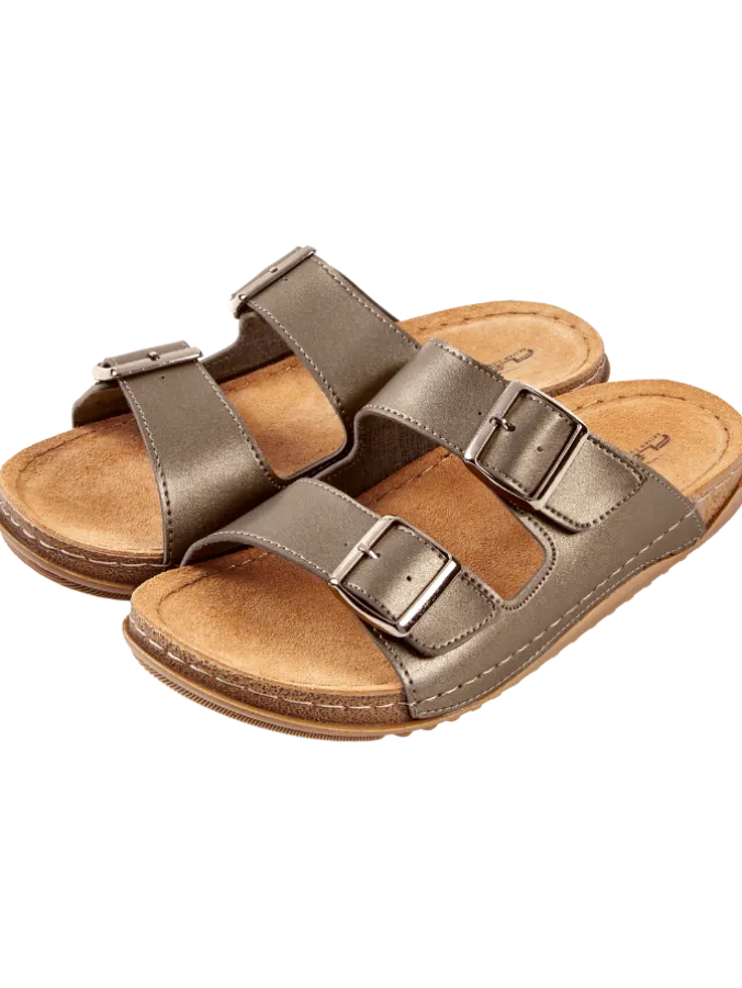 Women's Spring Step Classic Leather Strap Sandals With Arch Support