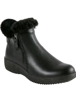 Women's Spring Step Lined Leather Zip Boots