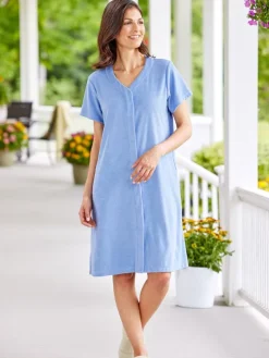 Women's Stretch Terry Snap-Front Duster