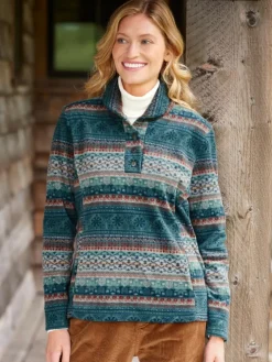 Women's Super-Soft Fleece Pullover With Shawl Collar