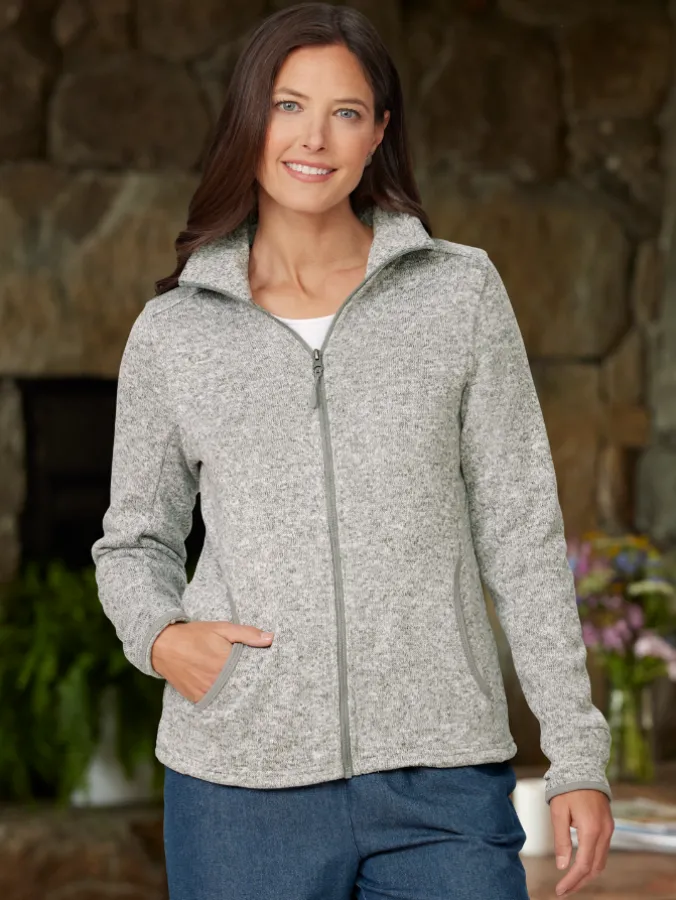 Women's Sweater Fleece Full-Zip Jacket