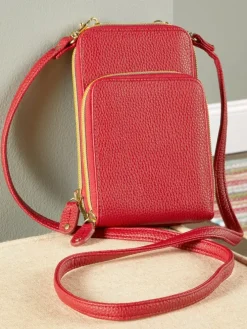 Women's Vertical RFID-Blocking Crossbody Bag
