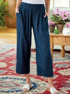Women's Wide-Leg Crop Pants