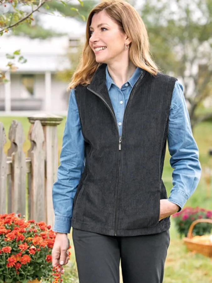 Women's Wide-Wale Corduroy Vest