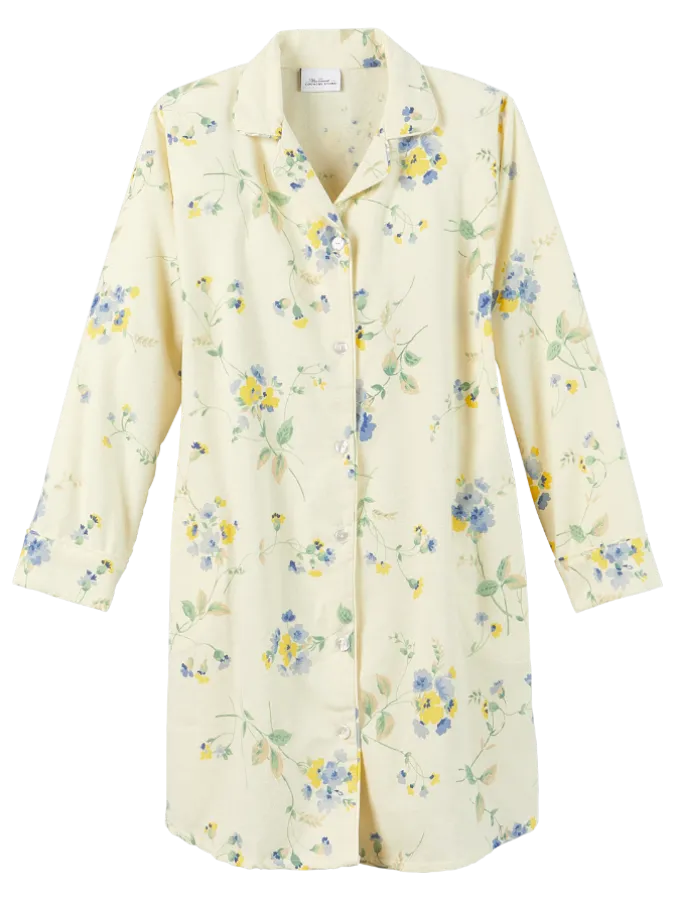 Women's Wildflower Portuguese Cotton Flannel Nightshirt
