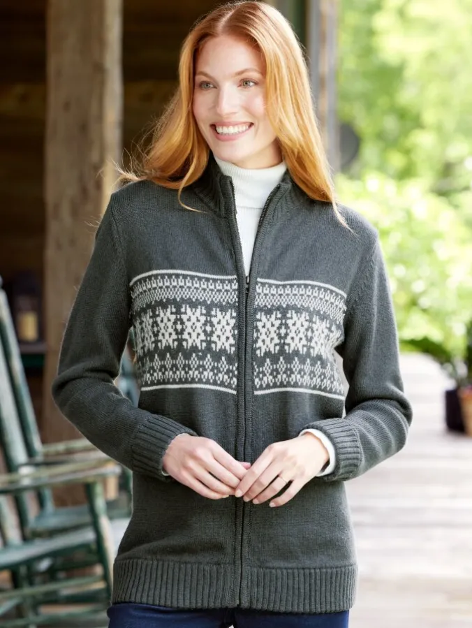 Women's Winter Wonderland Full-Zip Cardigan