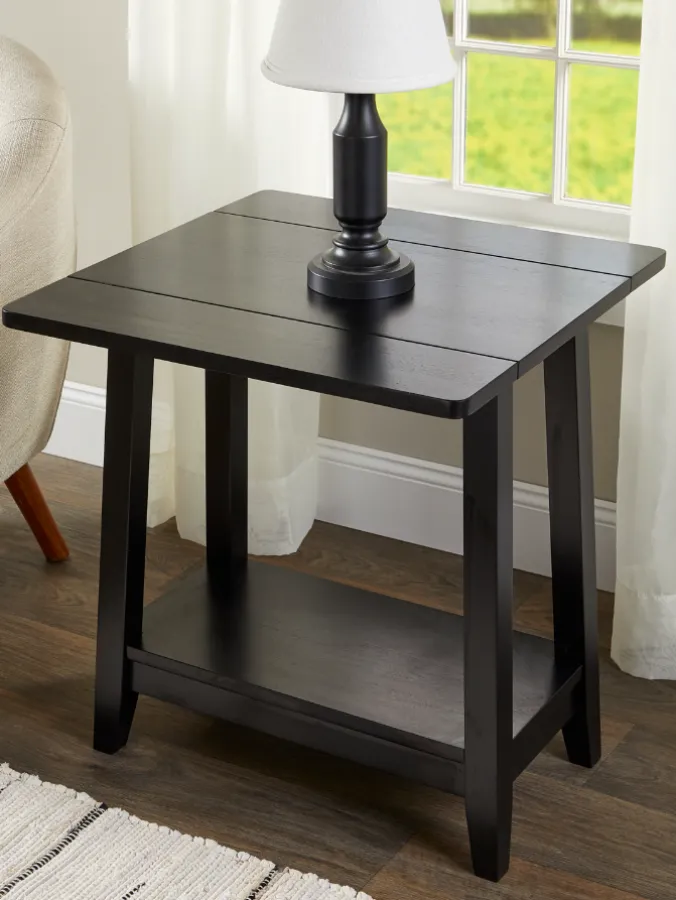 Wood Drop Leaf Side Table