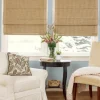 Woven Cane Paper Thermal Room-Darkening Cordless Roman Shade