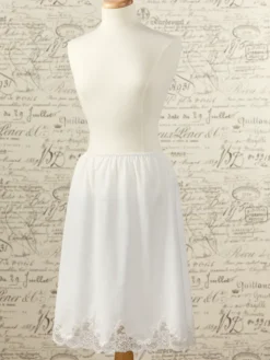 Woven Cotton Batiste Half-Slip