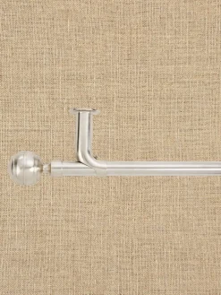 Wrap Around Adjustable Blackout Curtain Rod With Ball Finial, 1 Inch