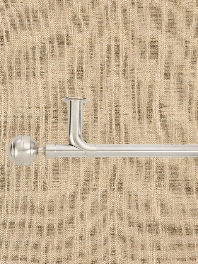Wrap Around Adjustable Blackout Curtain Rod With Ball Finial, 1 Inch