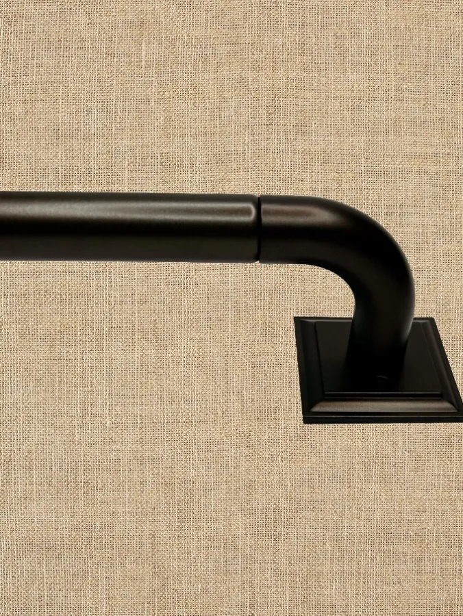 Wrap Around Adjustable Blackout Curtain Rod, 1 Inch