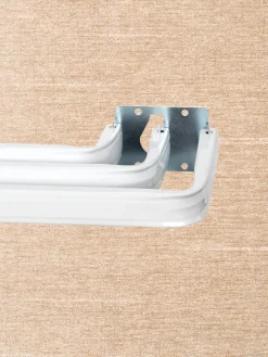 Wrap Around Adjustable Triple Curtain Rod With Lock Seams, 5/8 Inch