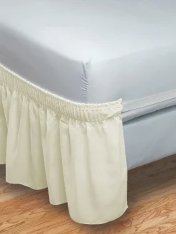 Wraparound Bed Skirt, In Solid or Eyelet