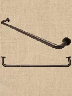 Wraparound Telescoping Curtain Rod, 3/4 Inch