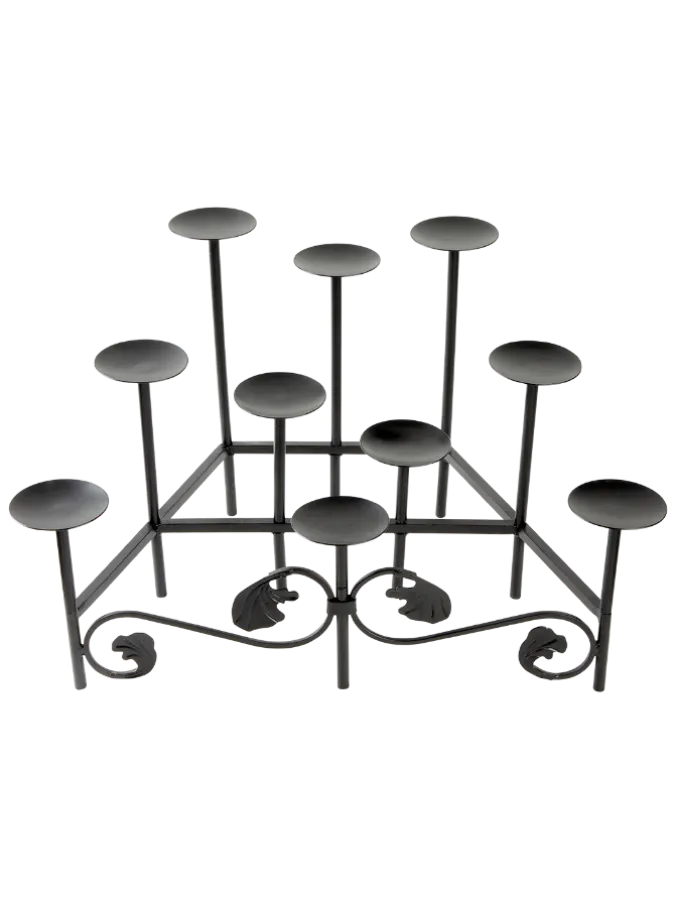Wrought Iron Fireplace Candelabra
