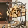 Wrought Iron Firewood Holder With Tools