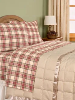 Yarn-Dyed Plaid Portuguese Cotton Flannel Sheet Set