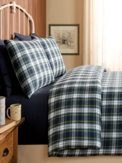 Yarn-Dyed Plaid Portuguese Cotton Flannel Duvet Cover