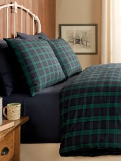 Yarn-Dyed Plaid Portuguese Cotton Flannel Duvet Cover